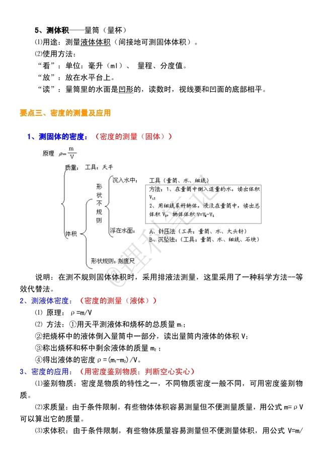 初二物理《质量与密度》知识点精讲，典例分析，值得收藏与揣摩