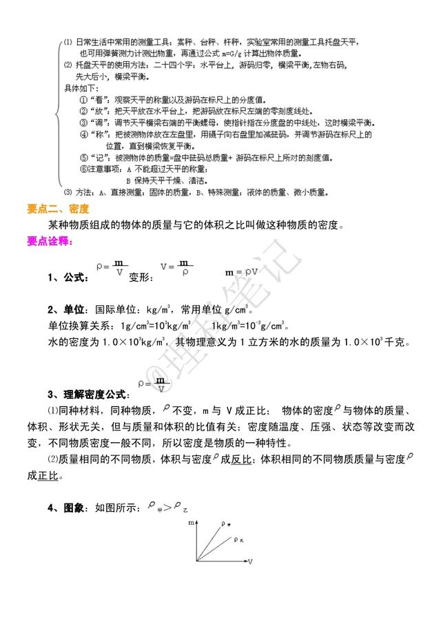 初二物理《质量与密度》知识点精讲，典例分析，值得收藏与揣摩