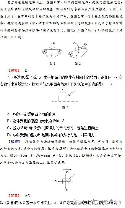 高中物理 受力分析强化习题