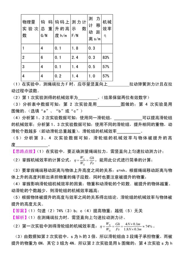 初二物理《简单机械》全章巩固复习，重难点及典型题解析，练练练