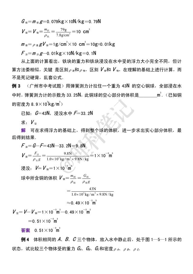 初中物理经典例题分享，27道《浮力》经典例题，帮你考试得高分