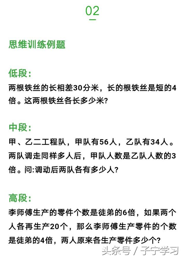 「小学数学」数学思维训练之——差倍问题