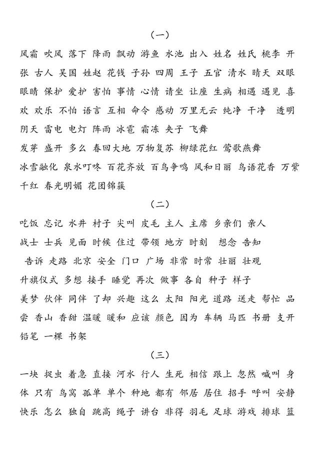一年级下语文期末总复习最强资料，32张图一网打尽所有知识点