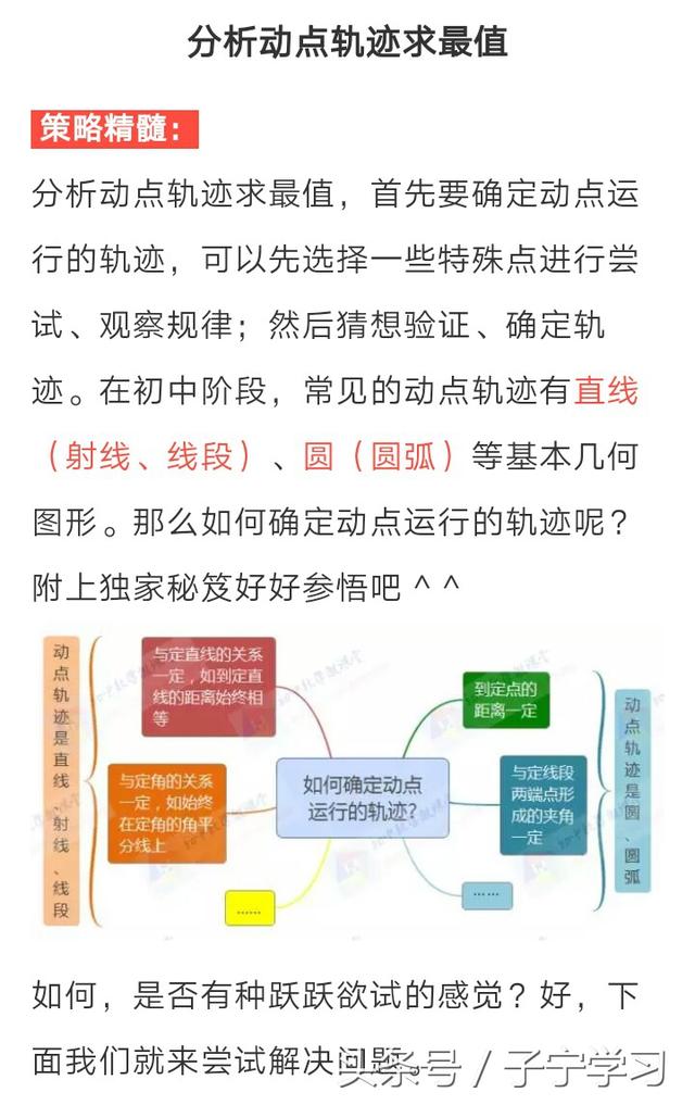 「初中数学」分析动点轨迹求最值