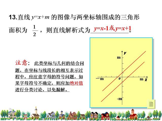 初中数学一次函数总结复习