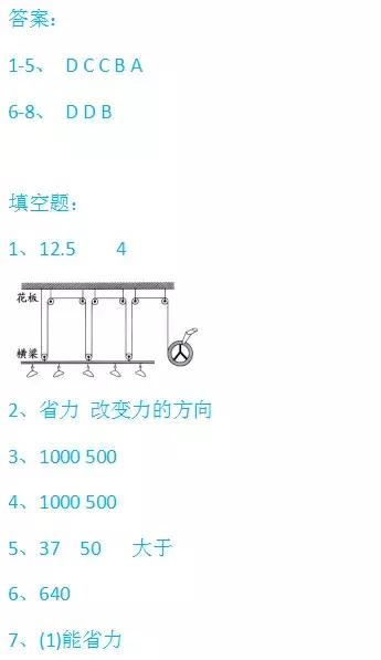 简单机械｜滑轮练习题及答案