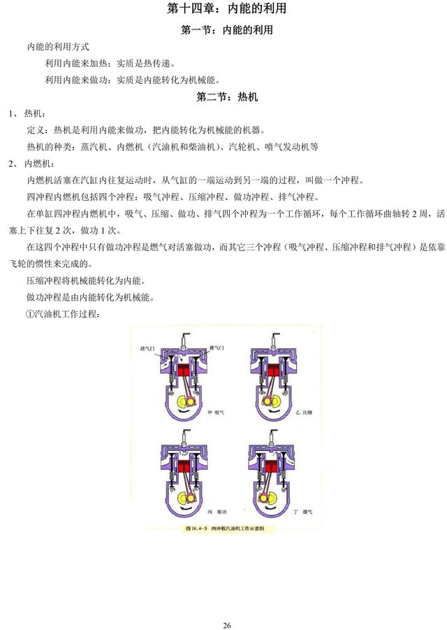 人教版初中物理八、九年级复习知识点总结，暑假预习复习必备资料