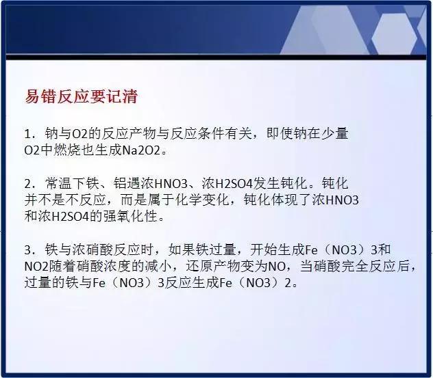 高中化学绝对不能记错的重点知识，化学想拿高分的你GET了吗？