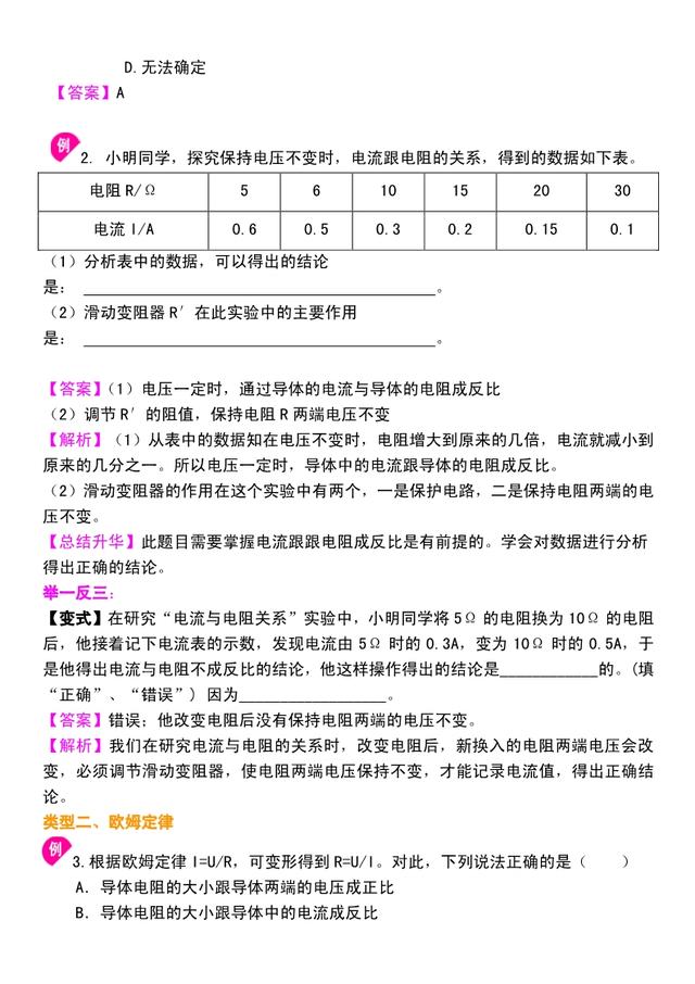 初三物理电学篇：《欧姆定律》串讲，搞定它等于搞定了电学的一半