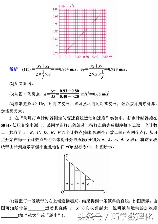 一网打尽高考物理实验增分巧学提分版实验一研究匀变速直线运动！