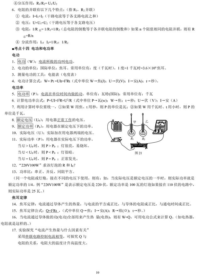 中考物理考点知识大全，中考常考知识点都在这了，收藏好！