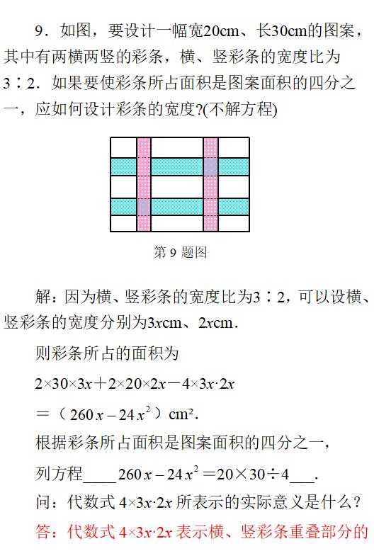 初三数学暑假作业（7)——实际问题与一元二次方程（2）
