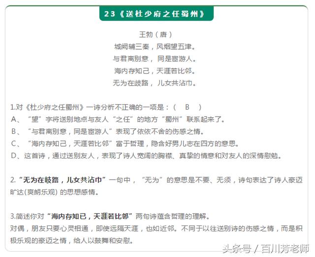 初中7-9年级常考古诗词鉴赏答题技巧汇总