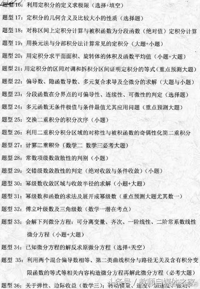 2019考研数学，极限专题+必考题型归纳总结