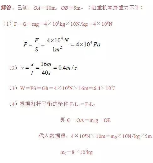 初中物理杠杆经典例题讲解