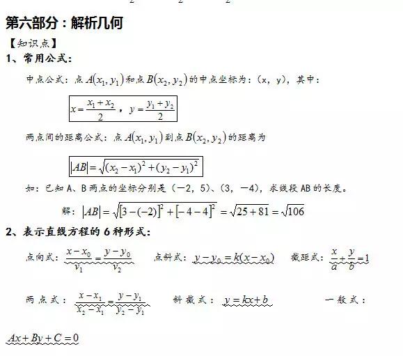 2019年高考数学必考公式汇总，拿下吃透，帮你暑期逆转