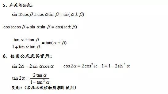 2019年高考数学必考公式汇总，拿下吃透，帮你暑期逆转