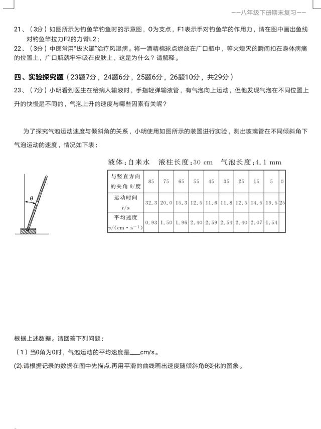 马上期末考试了，发一套八年级名校联考物理测试题，检验一下吧