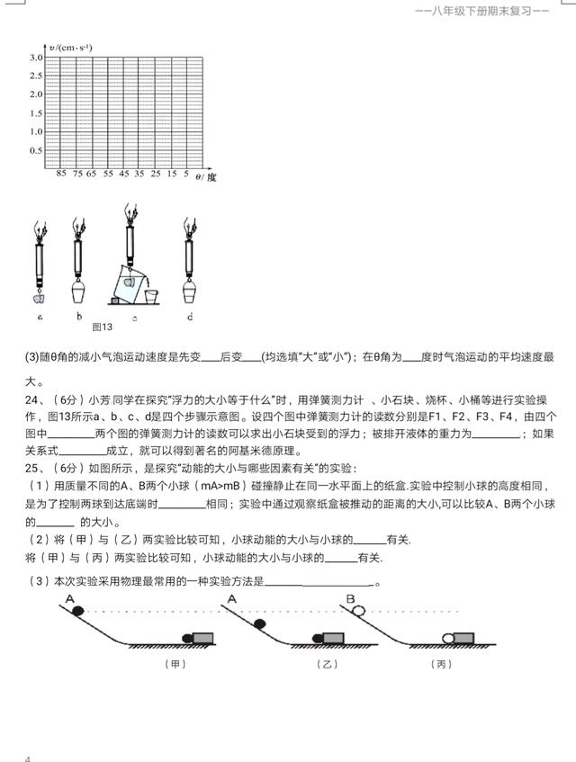 马上期末考试了，发一套八年级名校联考物理测试题，检验一下吧