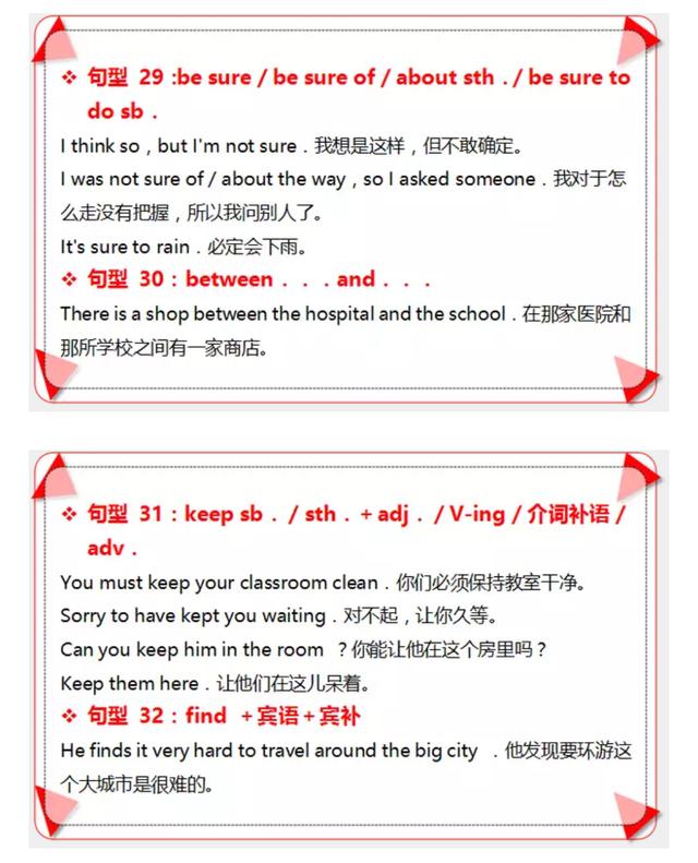 掌握初中英语62句重点句型，轻轻松松得高分