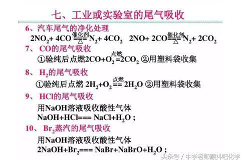 史上最全高中化学方程式总结，掌握这些高中化学方程式就都会了！