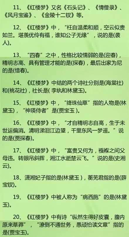 学霸都在偷偷学：初中语文四大名著知识要点总结，中考复习必备