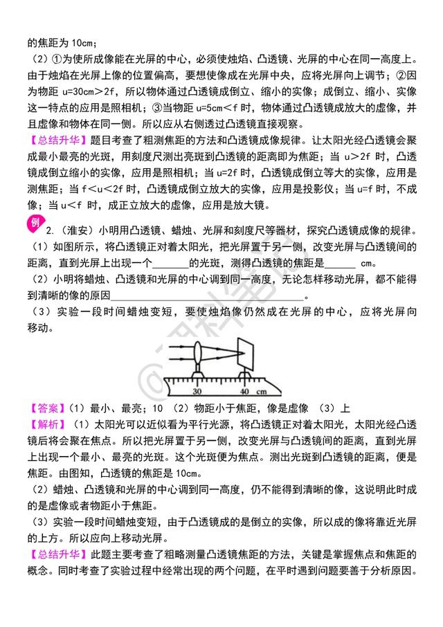 「初二物理」《透镜》全章知识解析，适合预习和同步使用，收藏吧