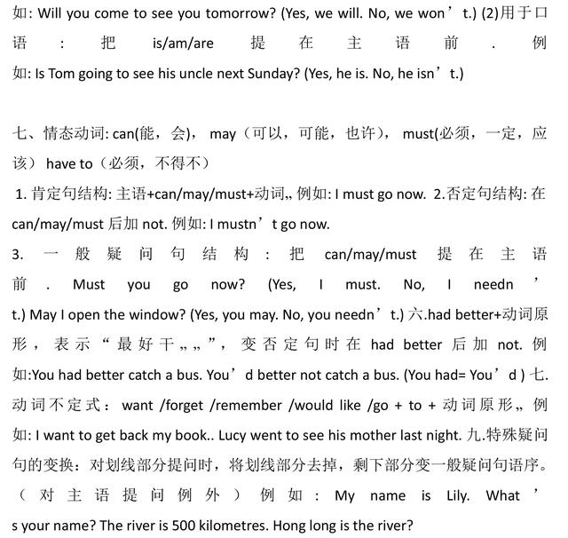 人教版八年级上英语语法总结，收藏了，准初二同学暑假预习必备！