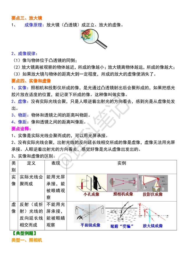 「初二物理」《透镜》全章知识解析，适合预习和同步使用，收藏吧