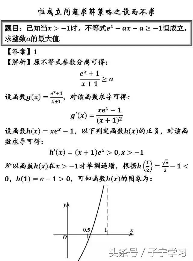 「高中数学」函数导数零点极值四例小清新