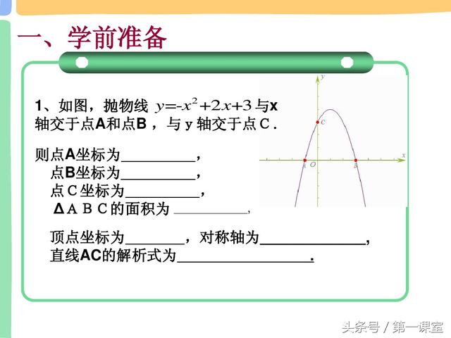 初中数学基础知识：二次函数中动点图形的面积问题