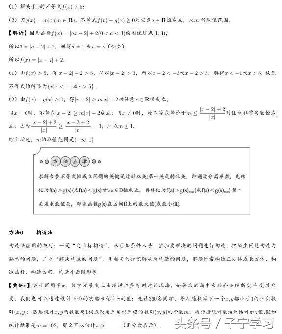 「高中数学」十五种数学核心解题方法的活用