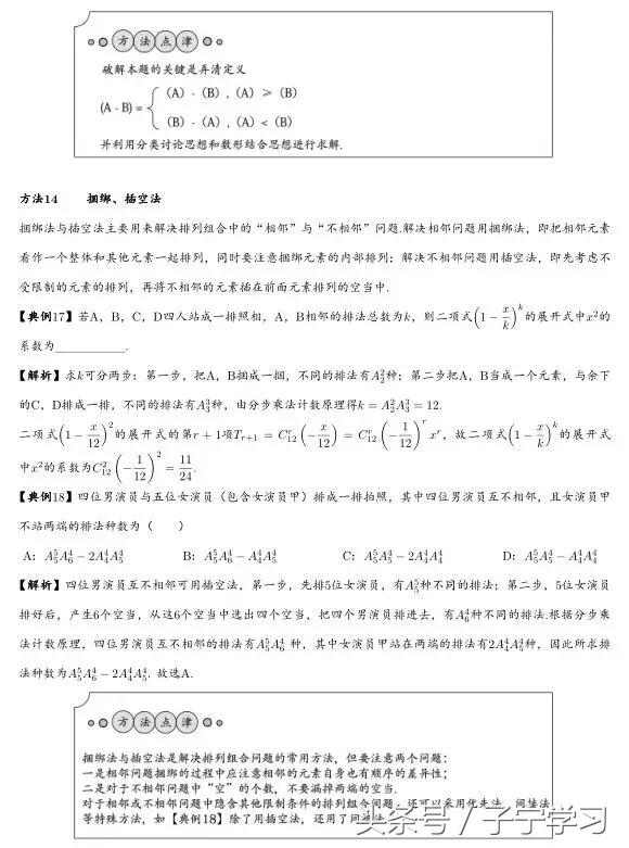 「高中数学」十五种数学核心解题方法的活用