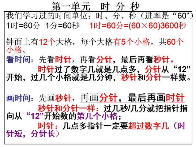 暑假预习｜新人教版小学三年级上册数学知识点大全