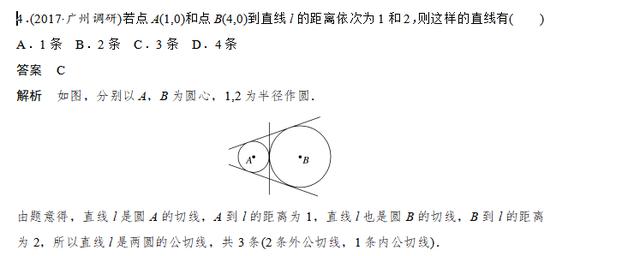 冲刺2019高考数学：直线与圆，圆与圆之间的关系的最新题库，题型