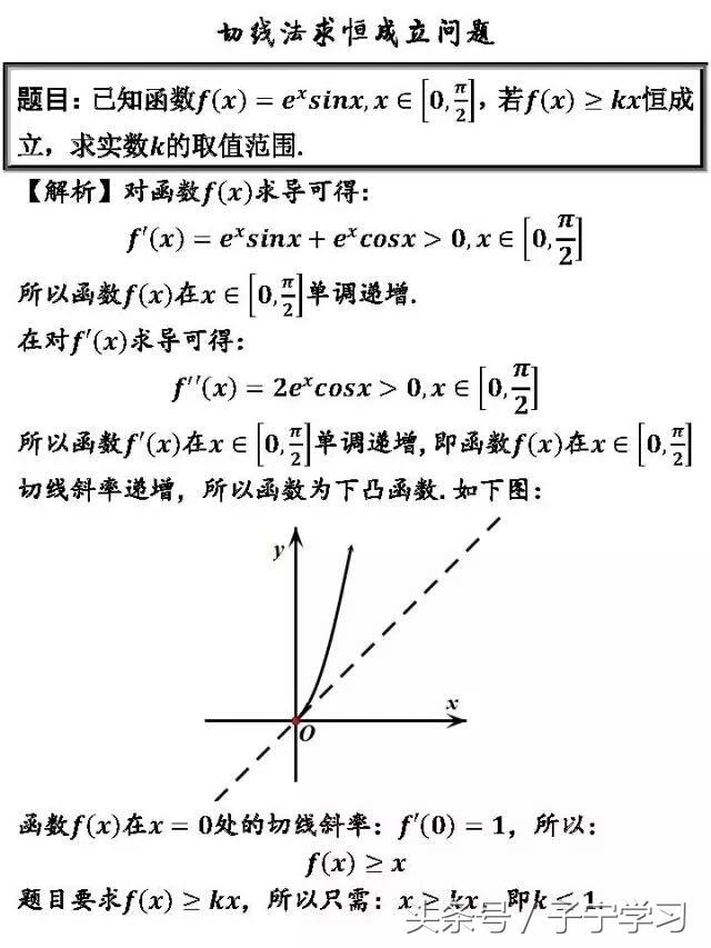 「高中数学」切线应用三例