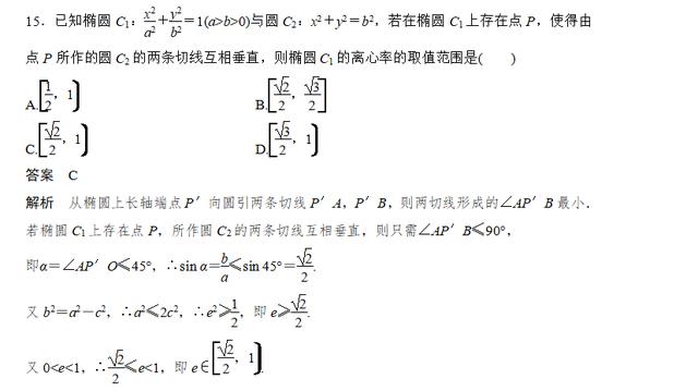 高中数学课堂作业：有关高考常考的椭圆的经典题型，不妨做一做