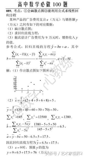 《高中数学必做100道题》——喜欢请收藏