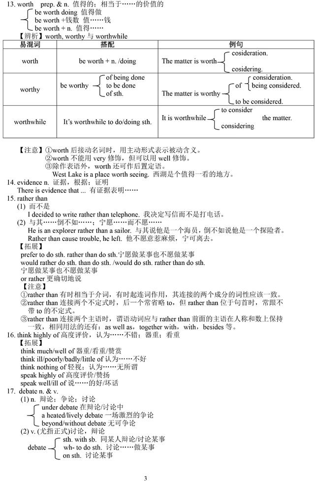 高一英语必修2重点单词/短语/句型的归纳！