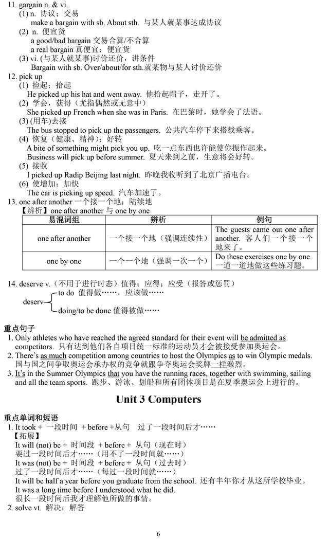 高一英语必修2重点单词/短语/句型的归纳！