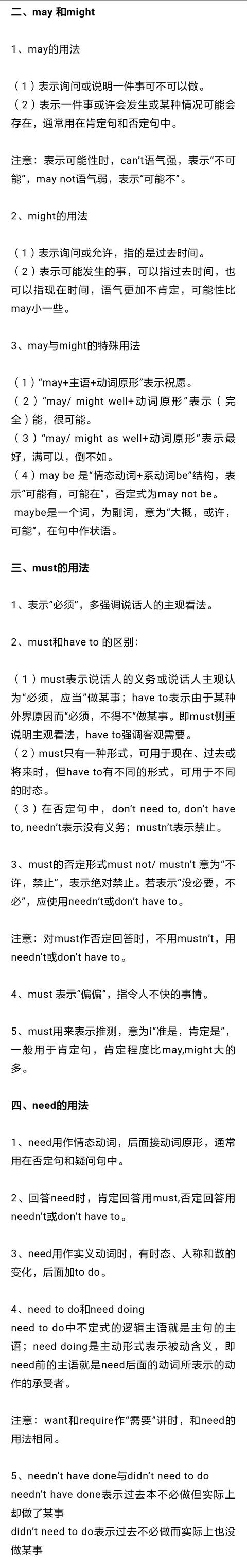 高中英语语法丨专题五：情态动词！