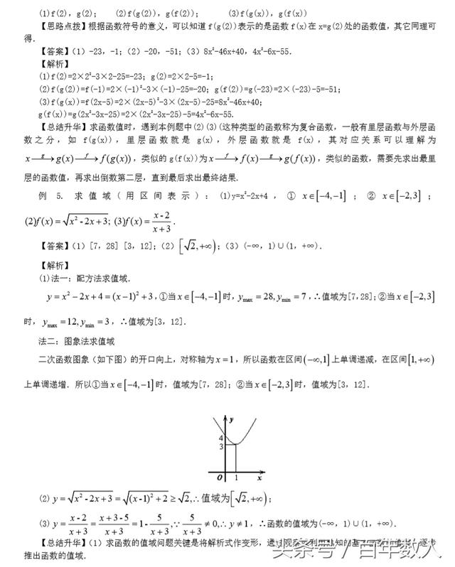 高一数学必修1第二章《函数》第一讲：函数及其表示方法知识讲解