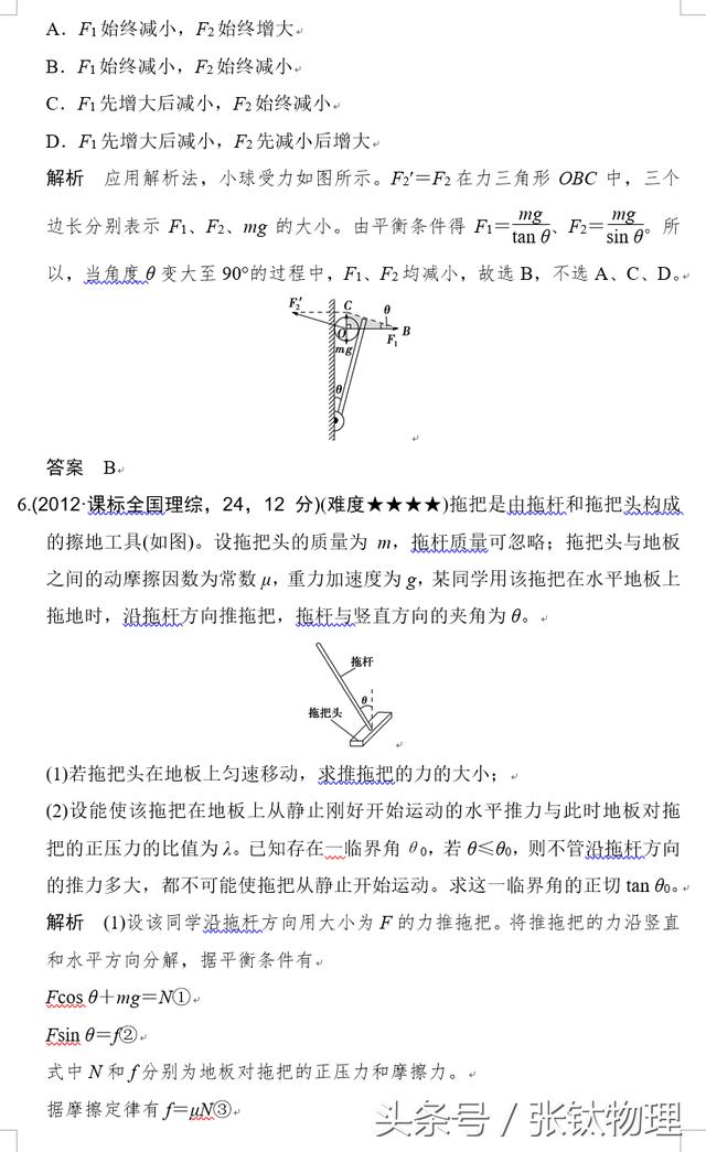 高三物理总复习，专题二《相互作用》，喜欢的收藏+关注！