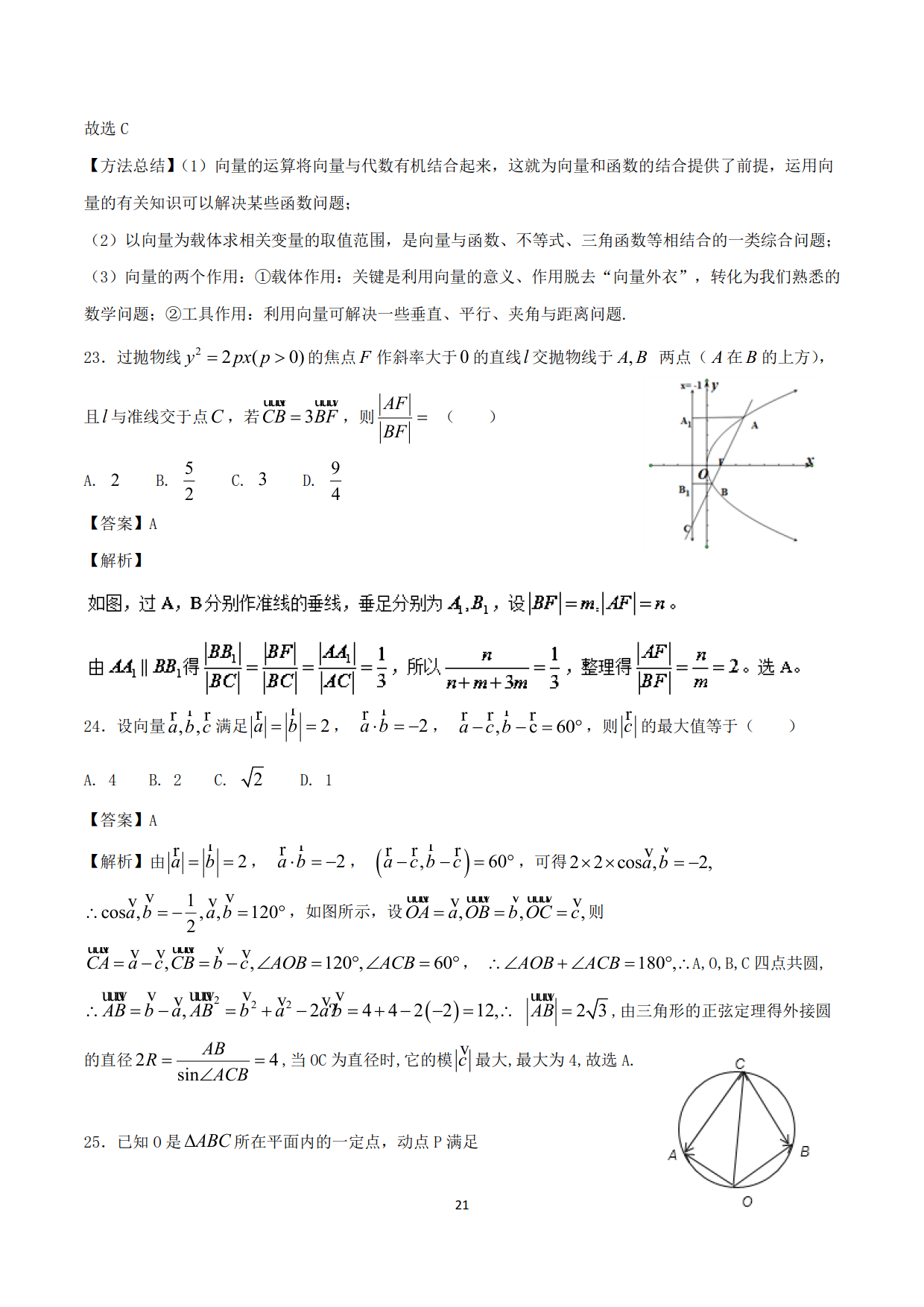 高中数学精品资料之“平面向量的难题”，决胜高考必备资料！