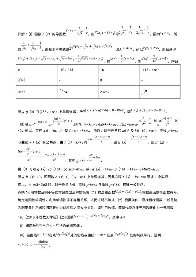 2019最新备考资料：函数与导数（2018高考真题和模拟题）