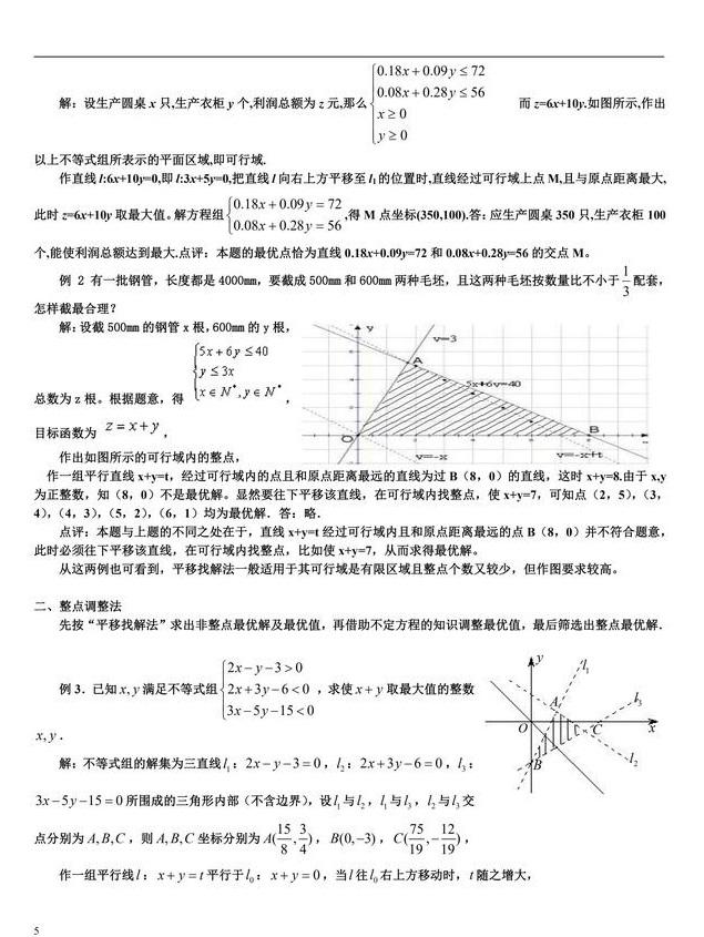 高中数学经典例题之线性规划常见题型和解法，高考提分必备资料！