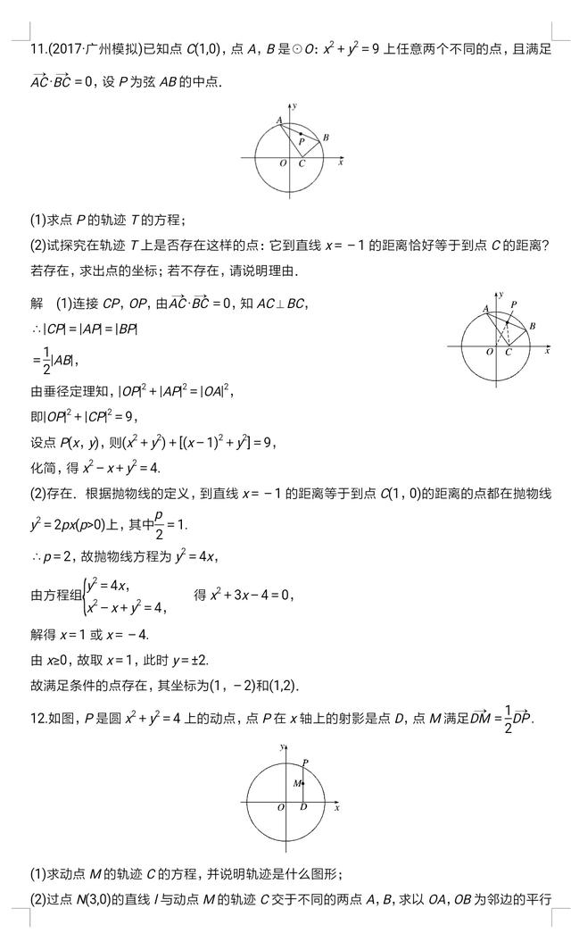 高中数学重点资料：曲线与方程最经典题型曝光，详细解析答案