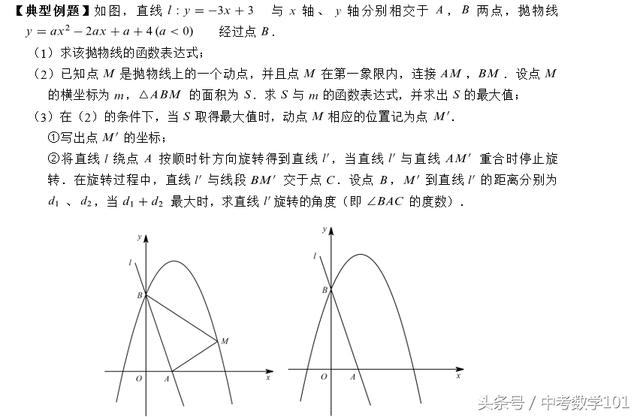 中考数学压轴题直线旋转就这么想