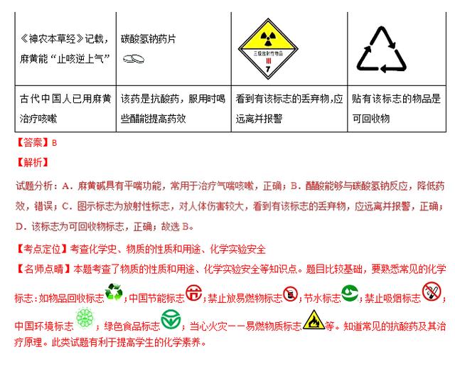 专题一 化学与STSE三年高考（2016-2018）真题——含解析