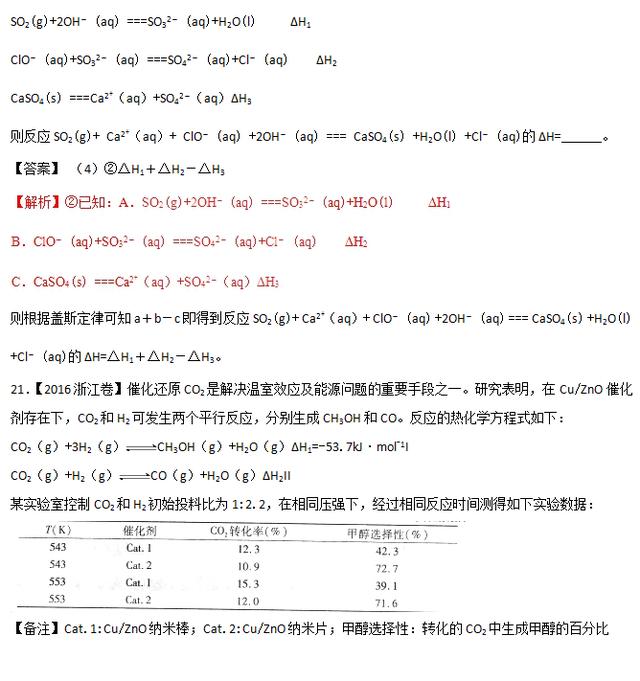 专题八 化学反应中的能量变化——三年高考化学真题（含解析）